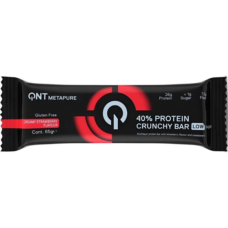 QNT 40% Protein Crunchy Bar Creamy Strawberry Flavour 65g