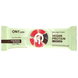 QNT Vegan 25% Protein Bar L-Carnitine Raspberry Brownie 40g